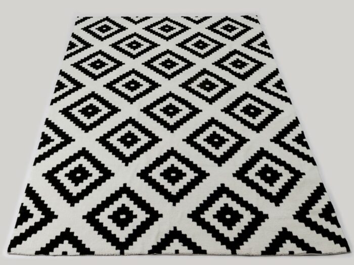 שטיח ברלין מיקרו שחור-לבן פק-שוט